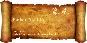 Medve Attila névjegykártya